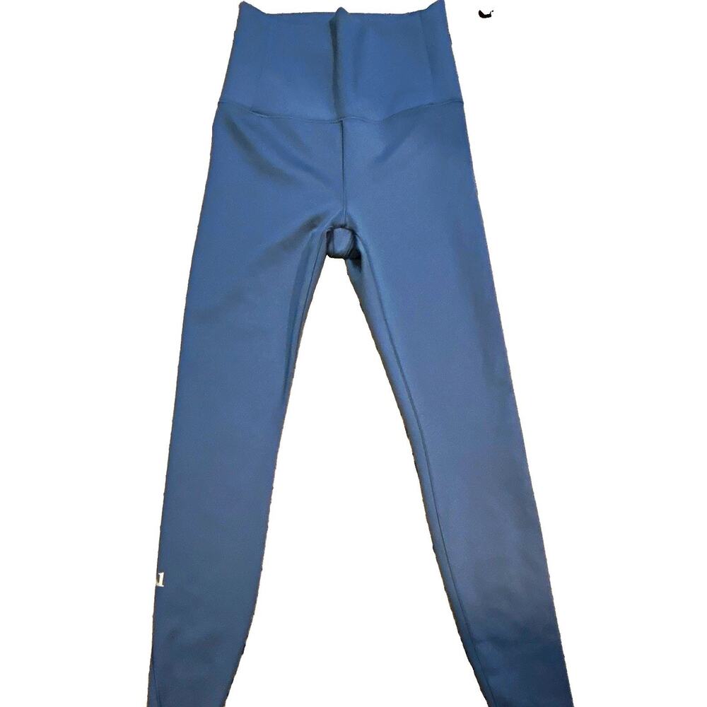 Vuori Blue Solid High Rise Ankle Leggings Stretch Elastic Waist Women's XS